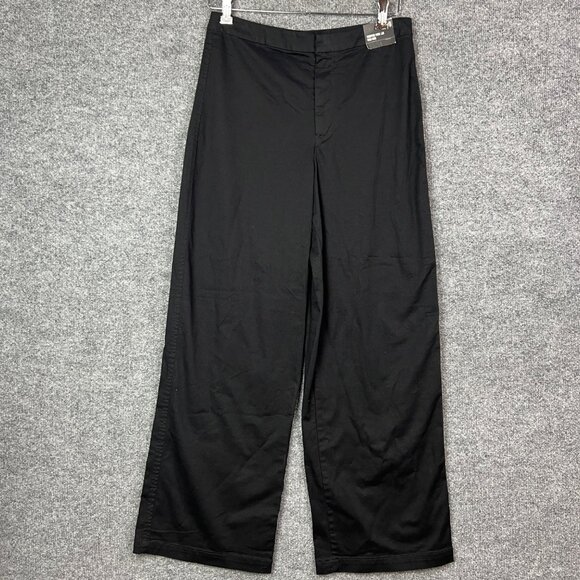 New Express Cropped Wide Leg High Rise Black‎ Size 8 Pant - Picture 1 of 9
